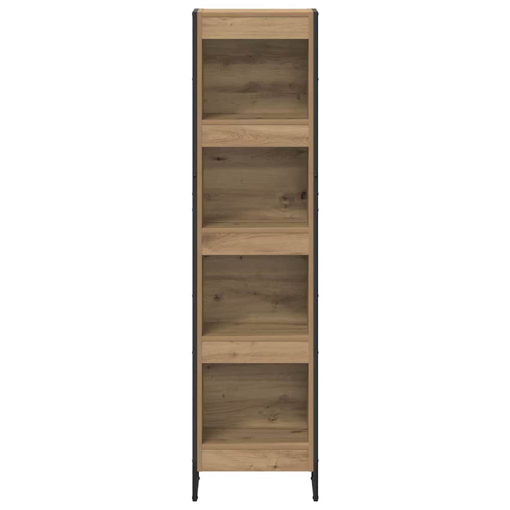 Bücherregal 2 pcs Schwarz Eichen-Optik 60 x 30 x 189,5 cm