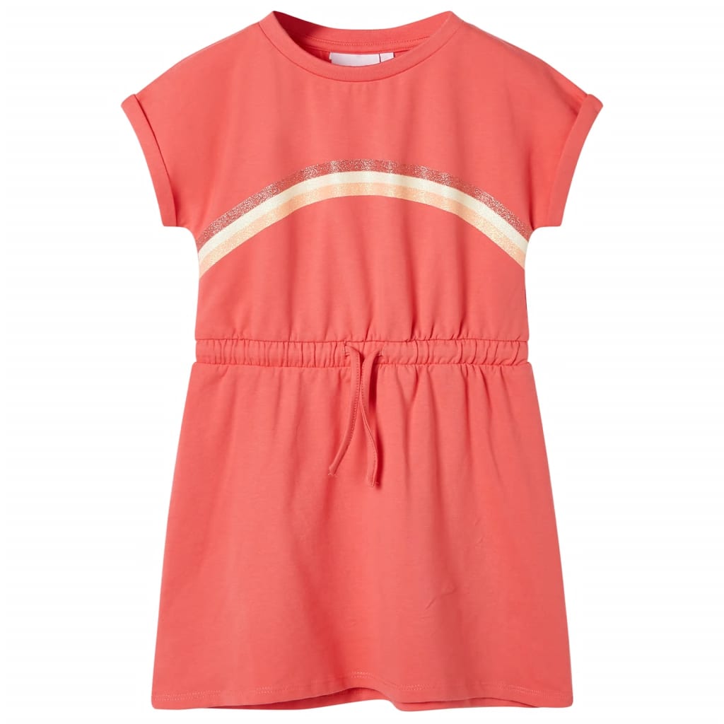 Kinderkleid mit Kordelzug Hellrosa 104