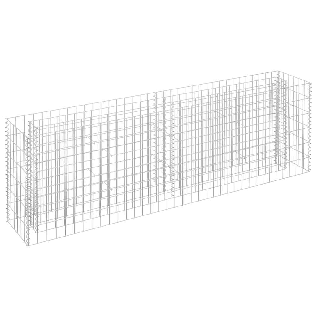Gabionen-Hochbeet Verzinkter Stahl 90x30x10 cm