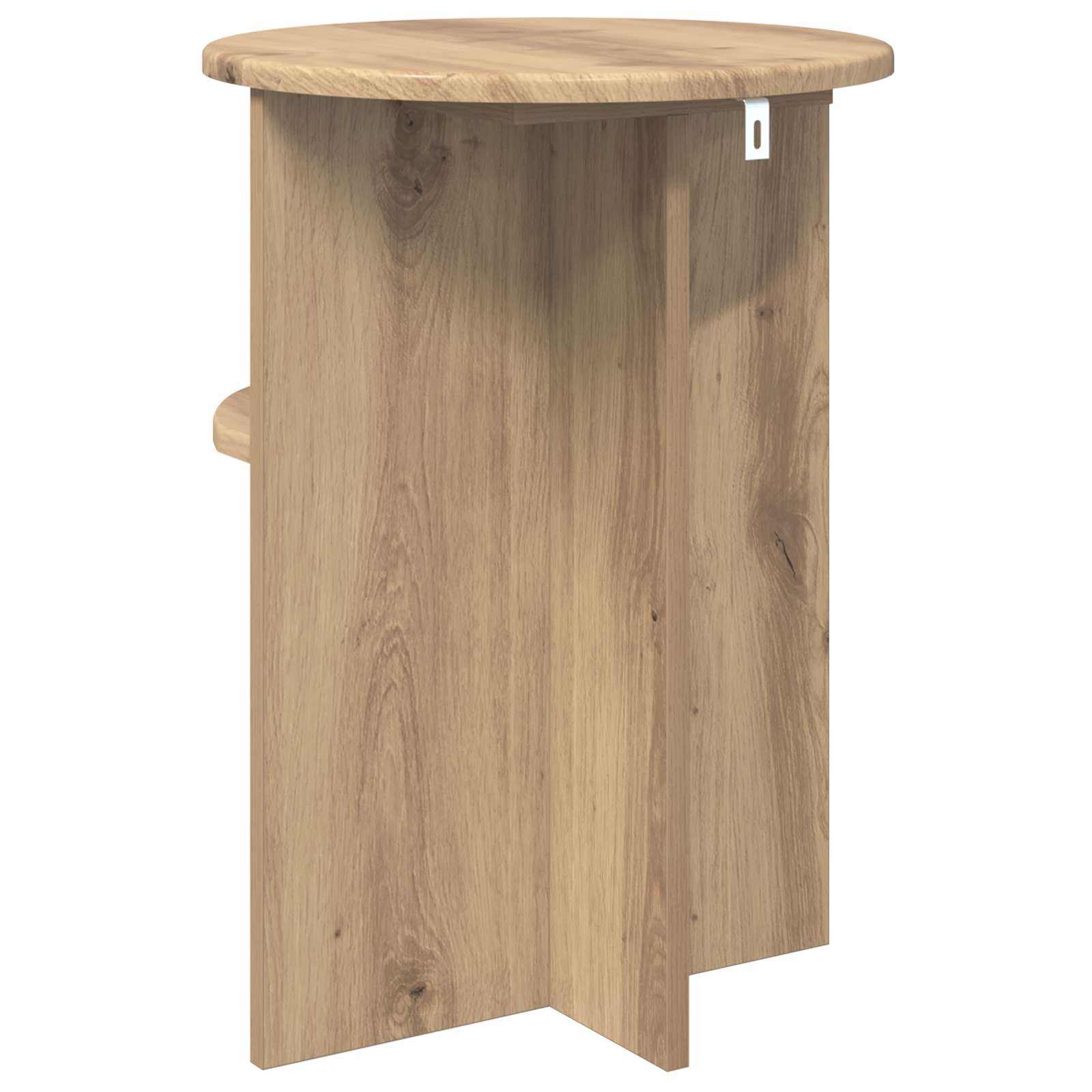 Beistelltisch mit Speicher Weiß Ø 39,5 x 55 cm Holzwerkstoff