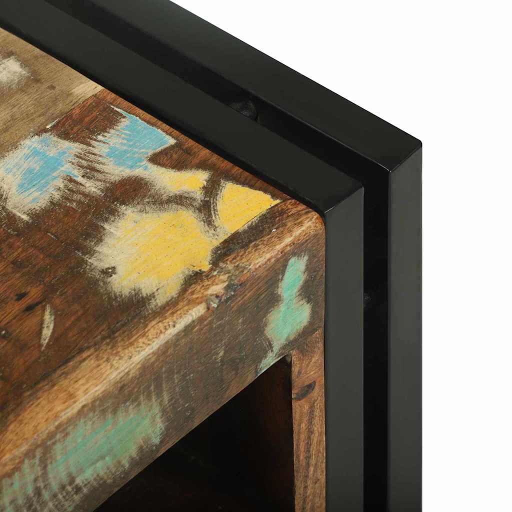 Weinregal Braun und Schwarz 35 x 35 x 39 cm Massivholz Mango