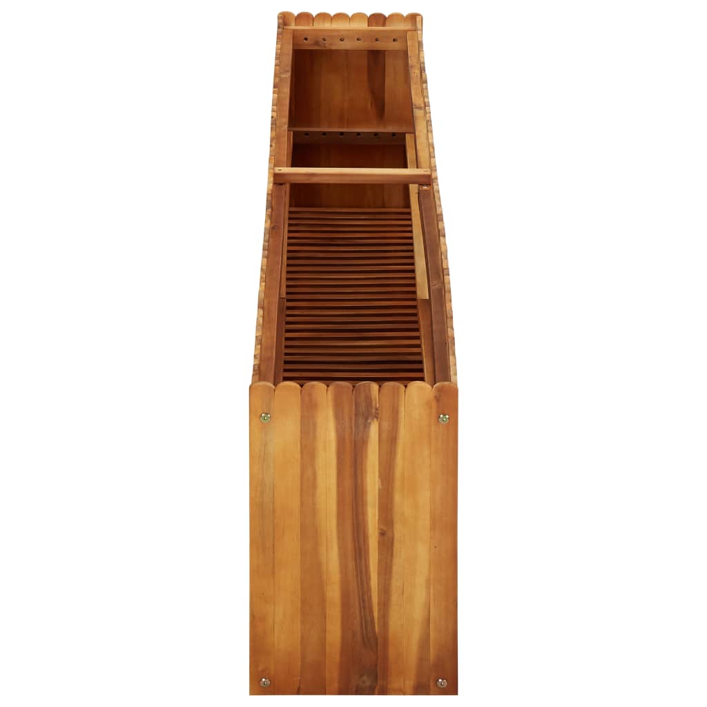 Garten-Hochbeet 50 x 30 x 25 cm Massivholz Akazie