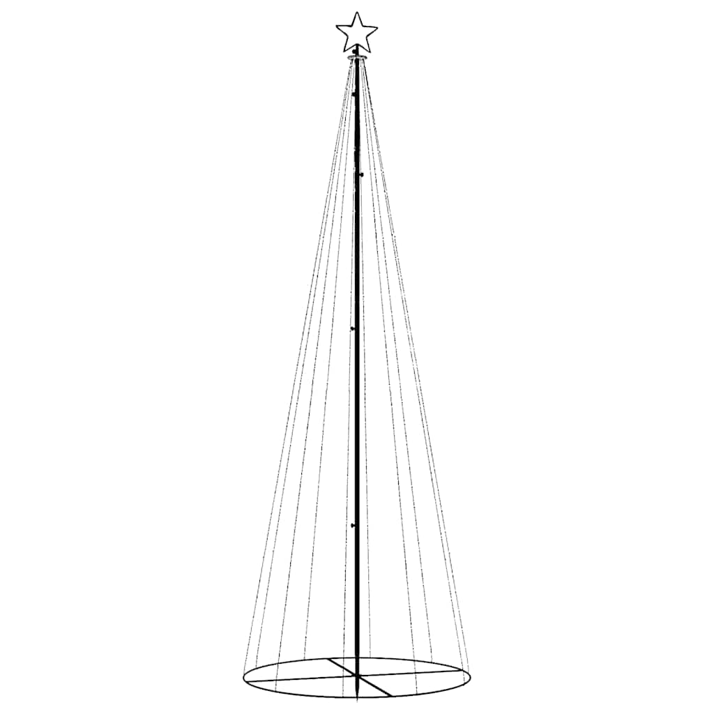 LED-Weihnachtsbaum Kegelform Warmweiß 108 LEDs 70x180 cm