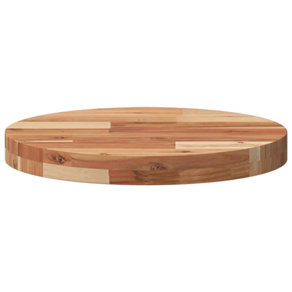 Tischplatte Rund Ø40x2 cm Massivholz Akazie