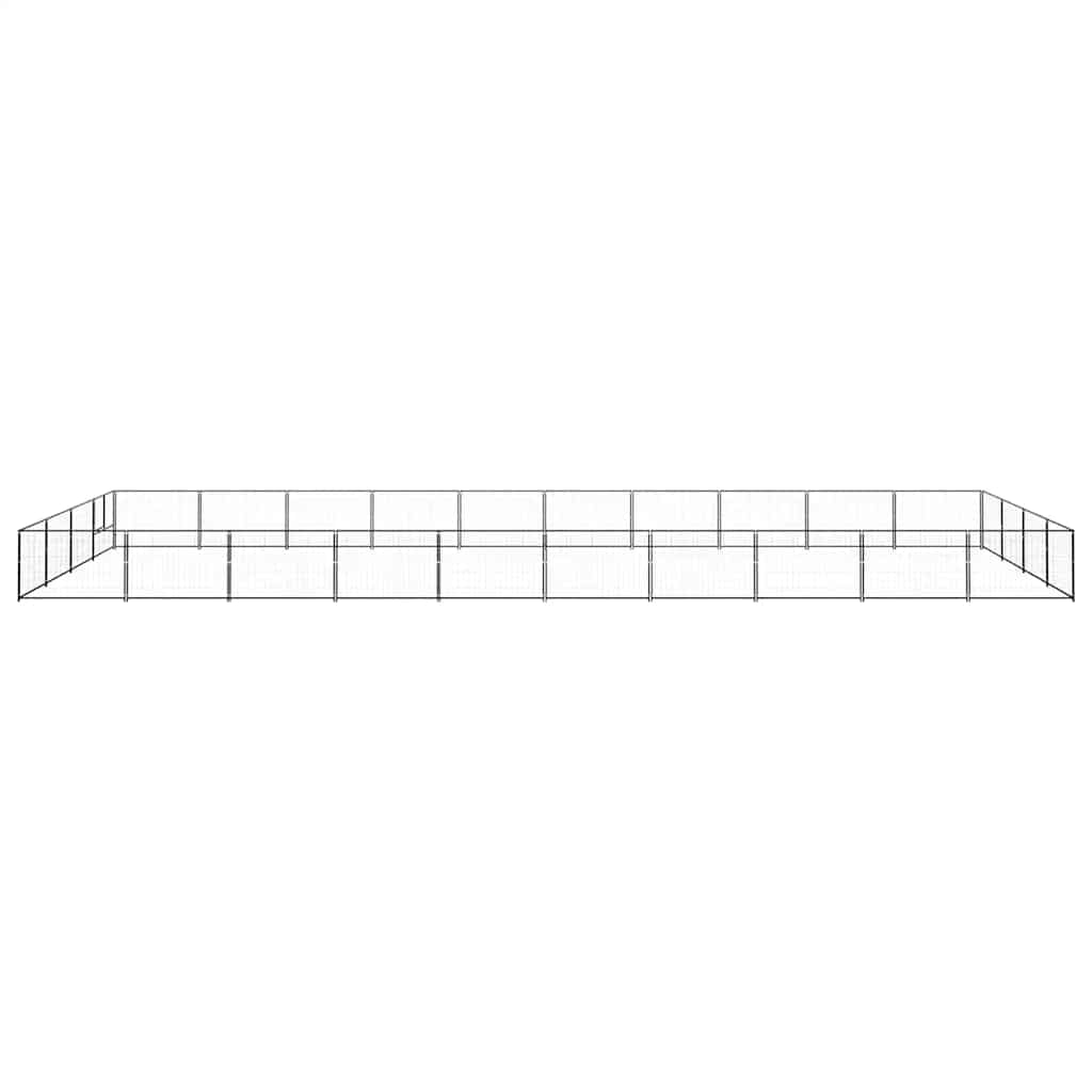 Hundezwinger Schwarz 4 m² Stahl