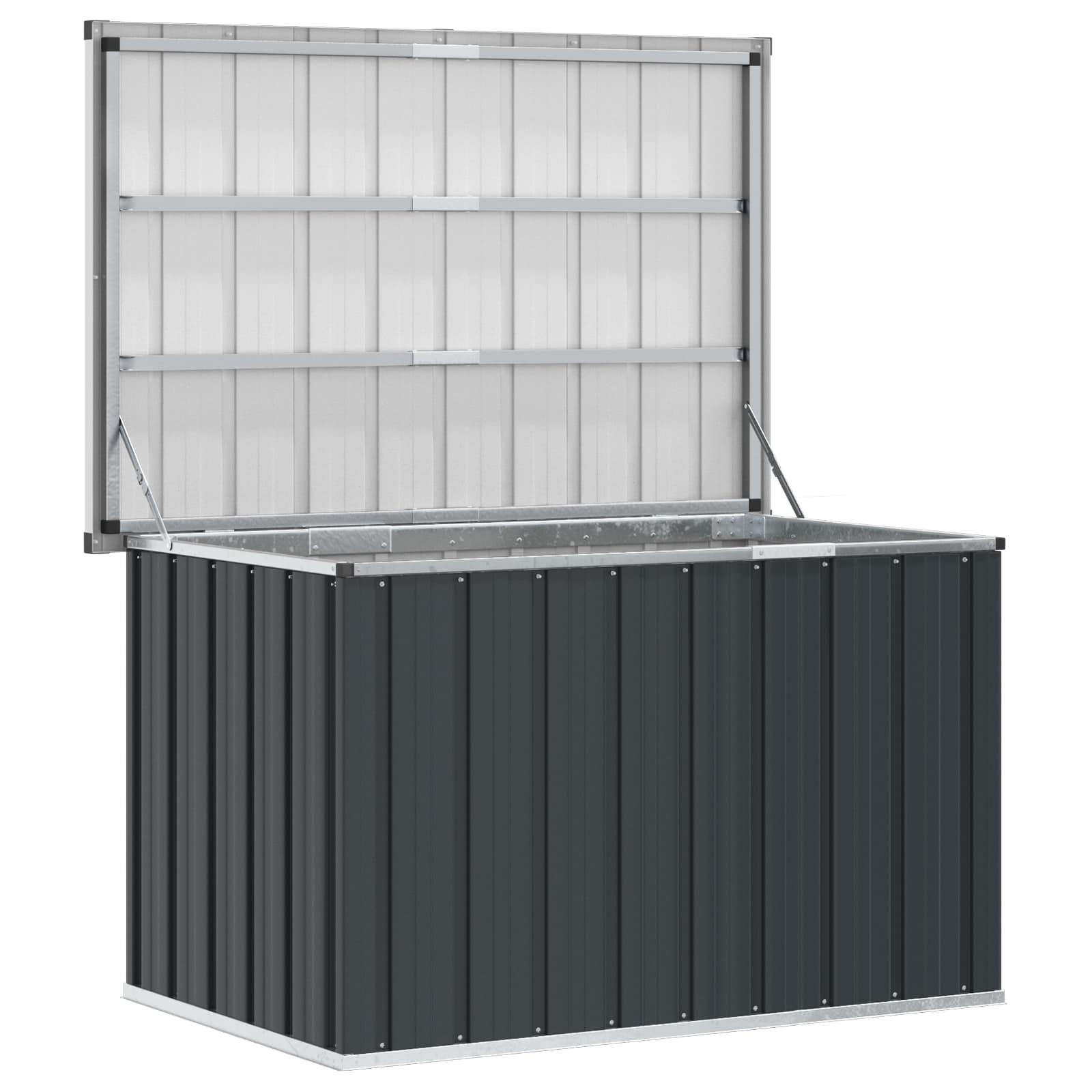 Außenlagerbox Holz 109 x 67 x 65 cm Verzinkter Stahl