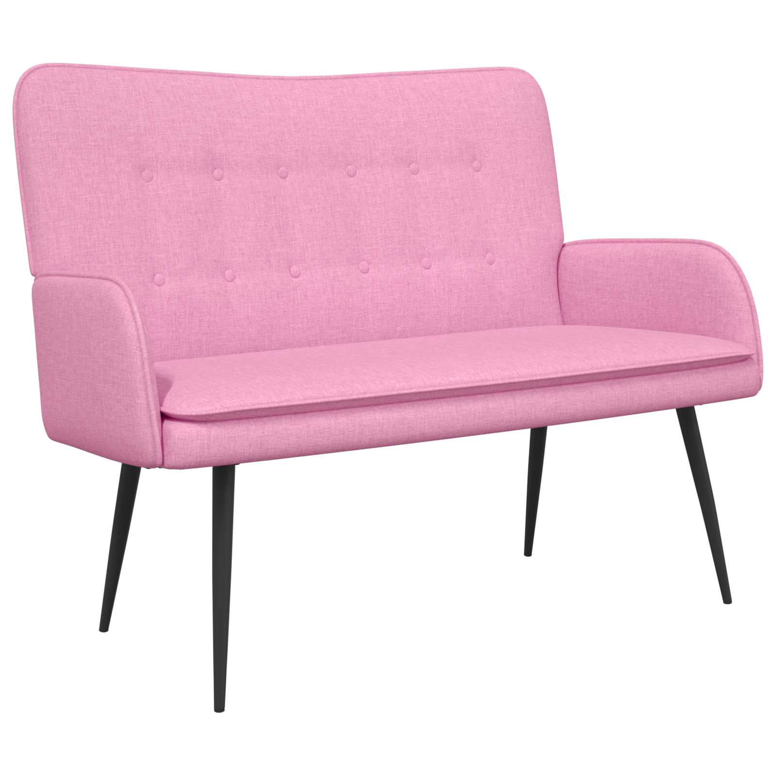 2-Sitzer Sofa Hellgrau 115 x 61 x 87 cm Stoff