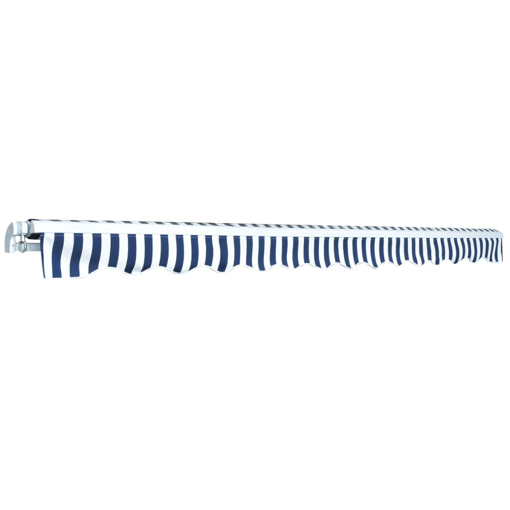 Gelenkarmmarkise 350 cm Blau/Weiß
