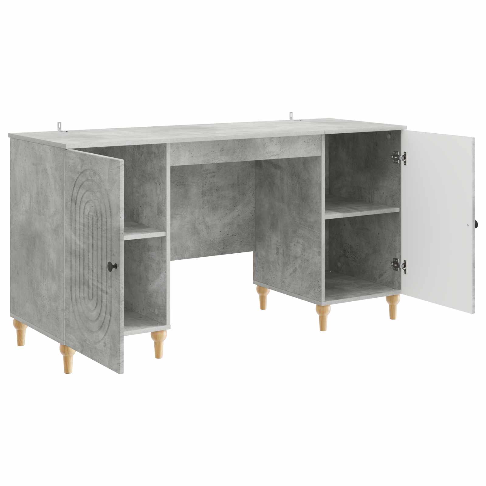 Schreibtisch mit Regal Schwarz 142,5 x 50 x 75 cm Holzwerkstoff