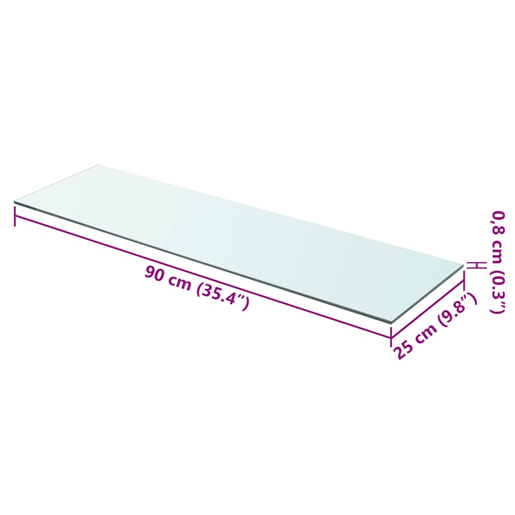 Regalboden Glas Transparent 20x12 cm