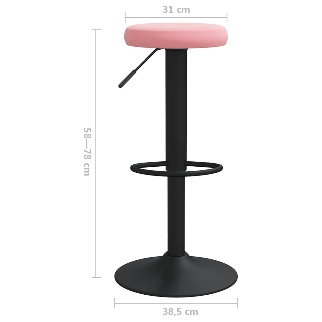 Barhocker 2 Stk. Schwarz Samt