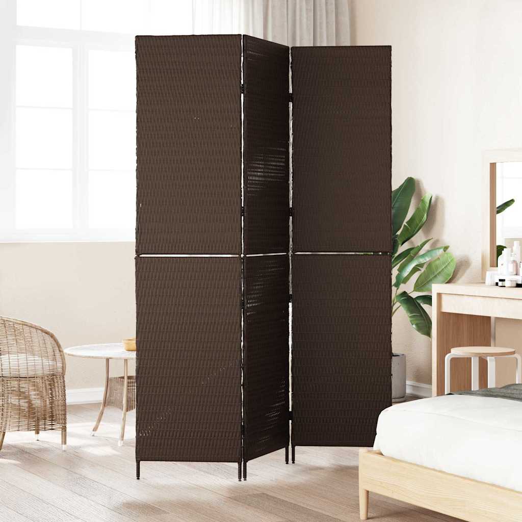 Raumteiler Schwarz 146 x 180 cm Poly-Rattan