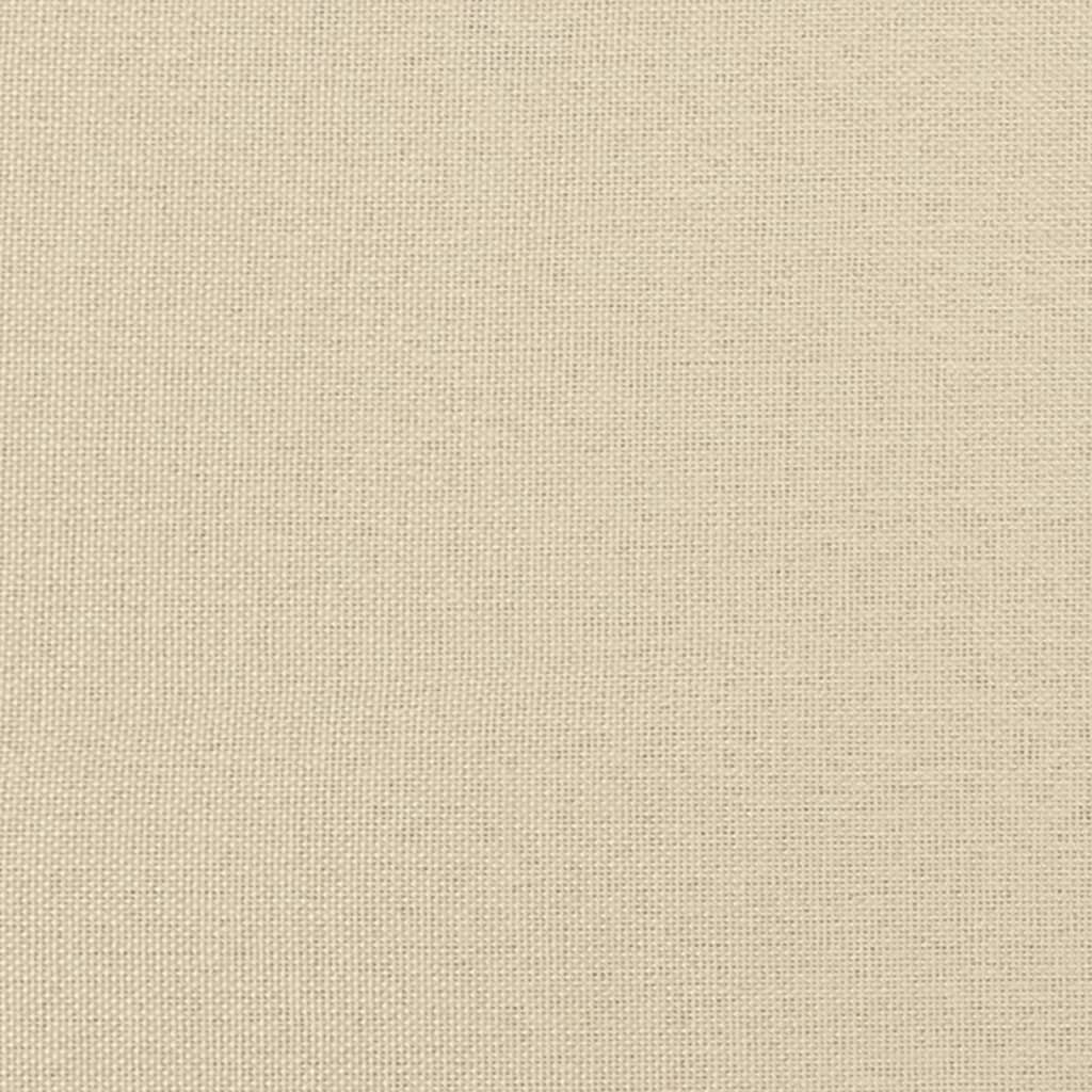 3-tlg. Sofagarnitur mit Kissen Creme Stoff