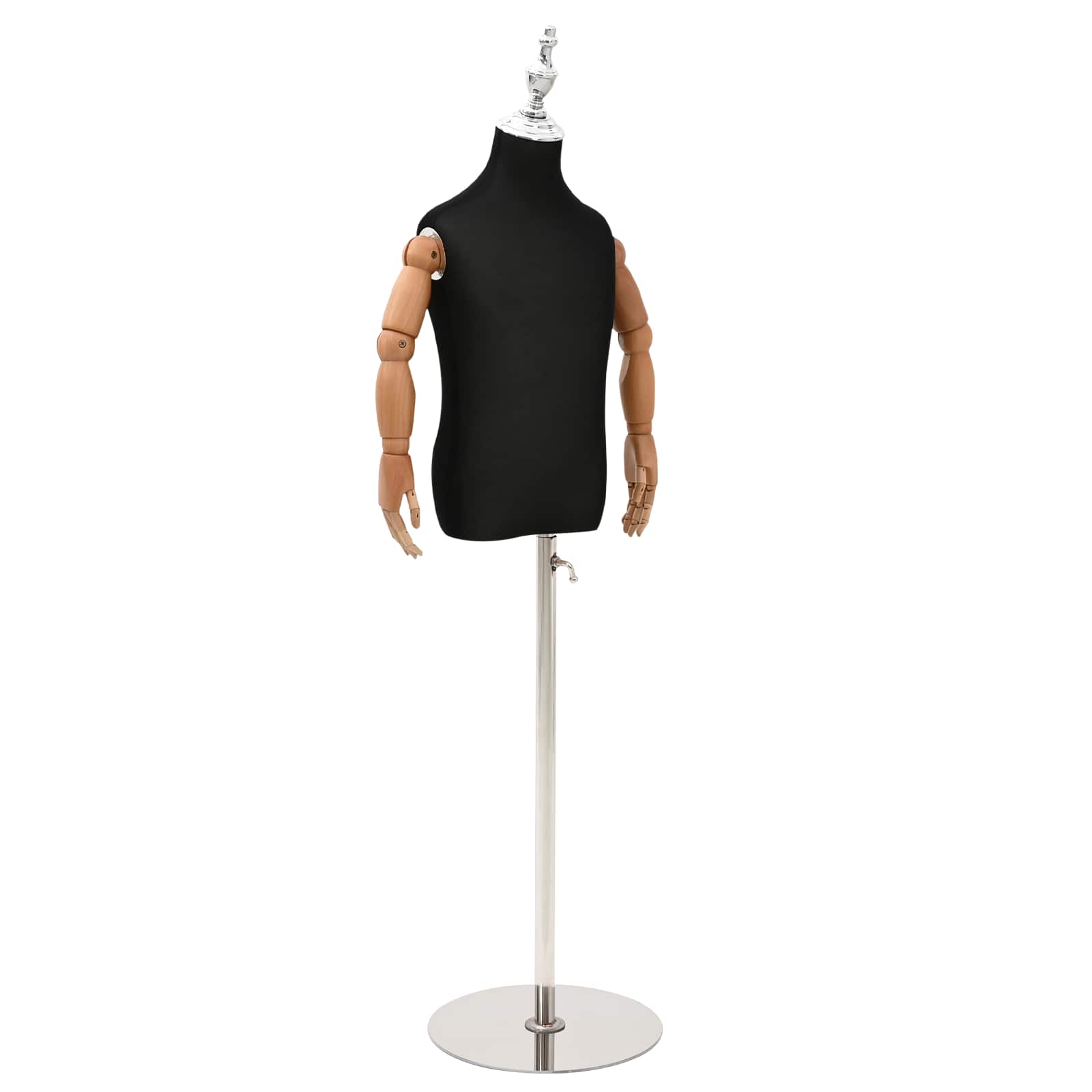 Verstellbares 120-150 cm Mannequin mit Basis Unisex PP Weiß