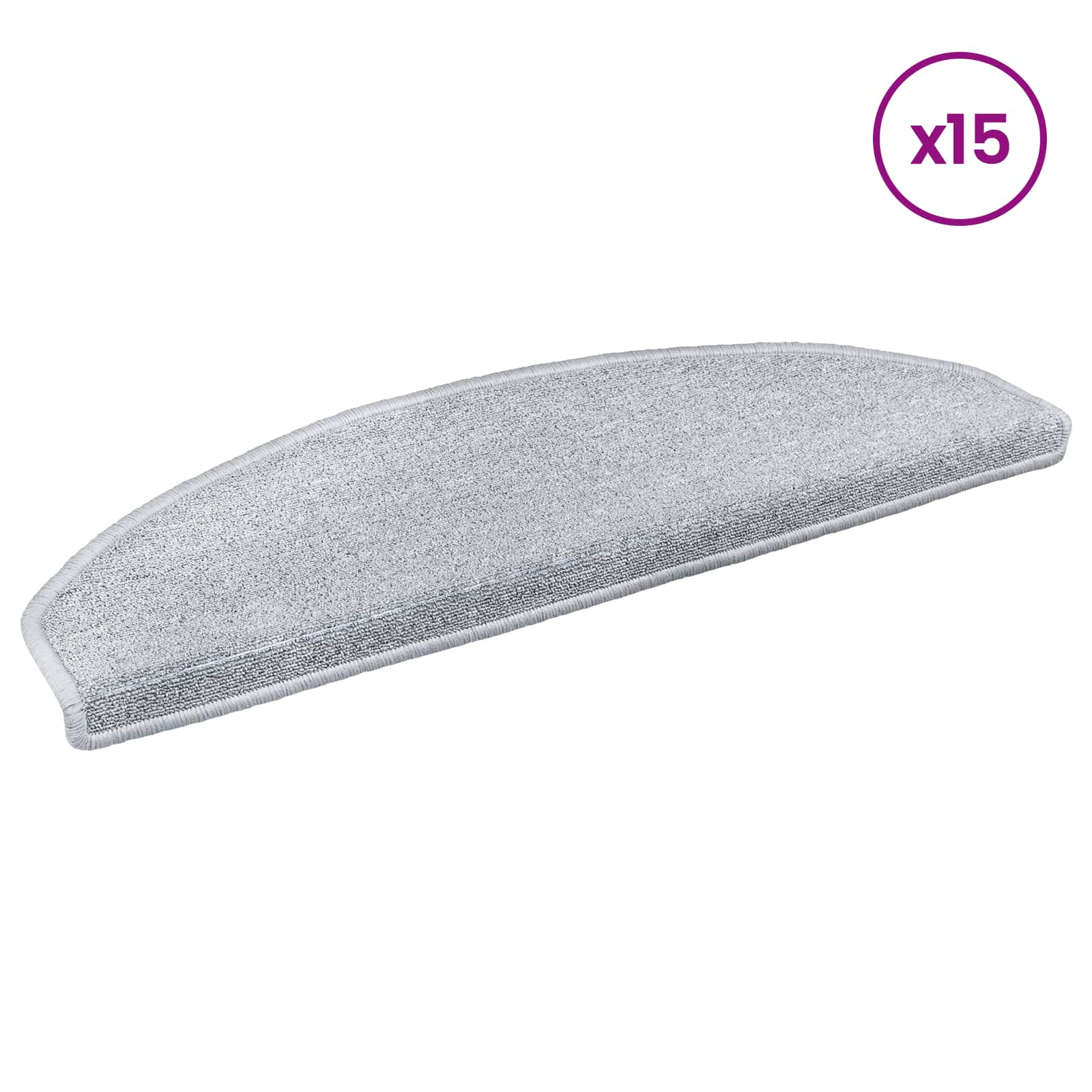 Stufenmatten 15 Stk. 56x17x3 cm Anthrazit Halbrund
