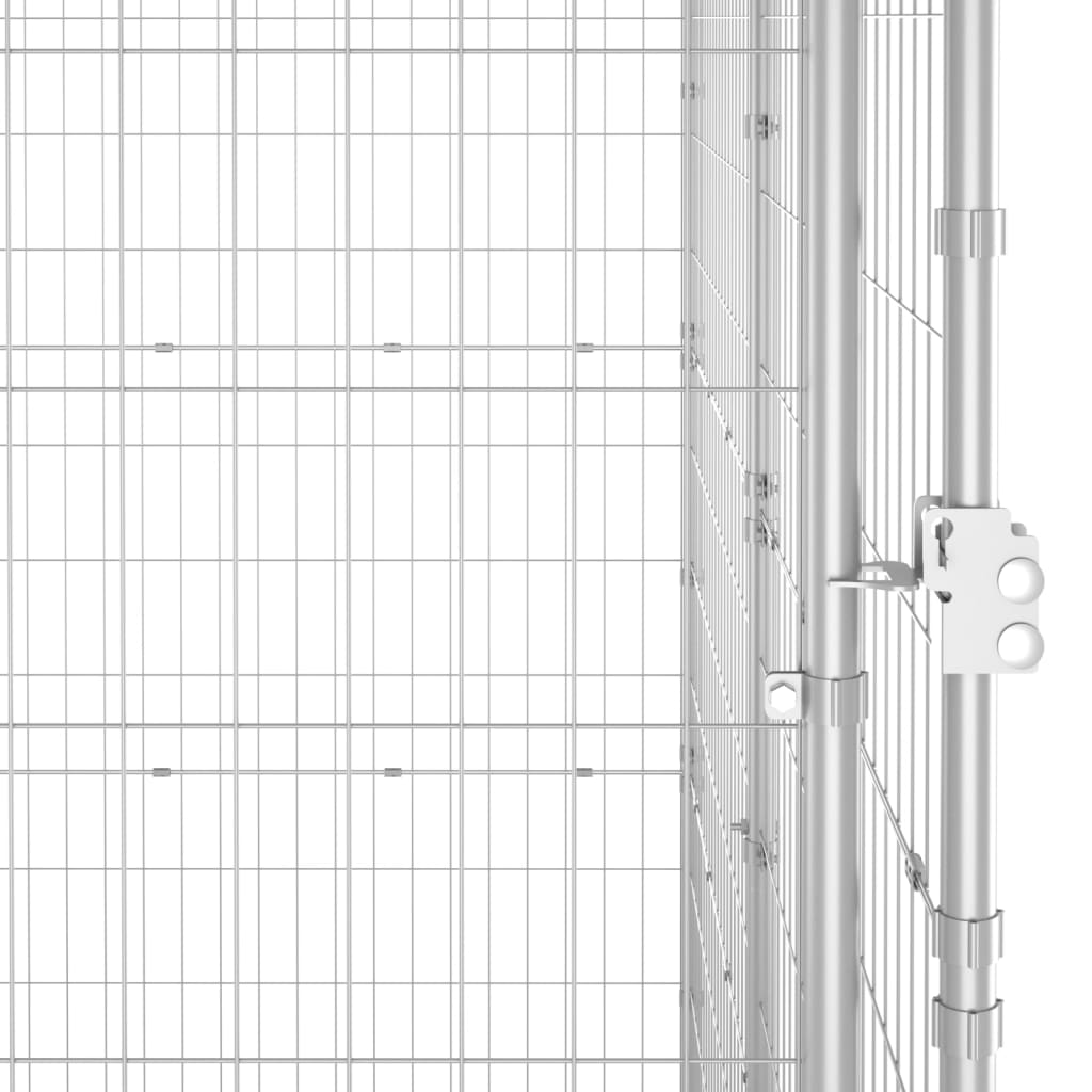 Outdoor-Hundezwinger Stahl mit Überdachung 110x220x180 cm