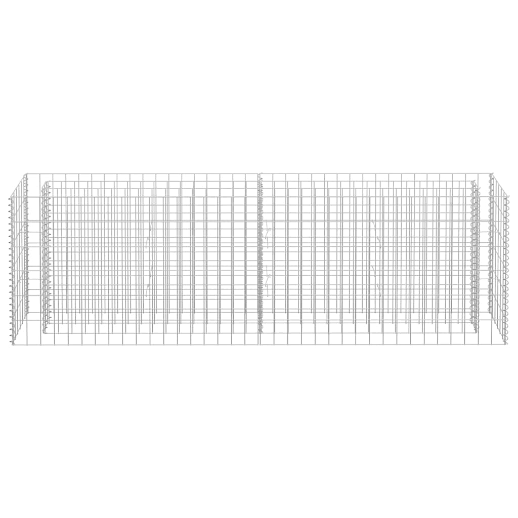 Gabionen-Hochbeet Verzinkter Stahl 90x30x10 cm