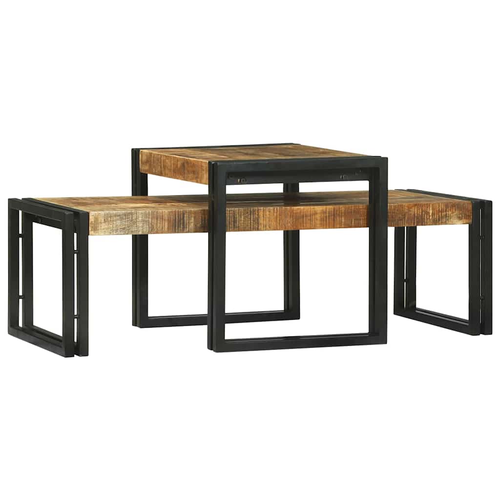 Couchtisch 2 pcs Braun 48 x 40 x 40 cm Massivholz Mango