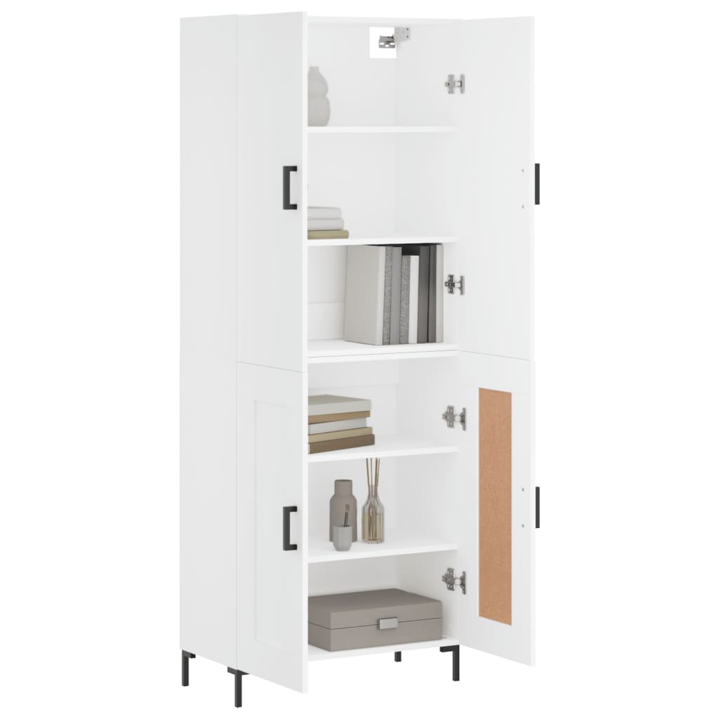 Highboard Betongrau 69,5x34x180 cm Holzwerkstoff