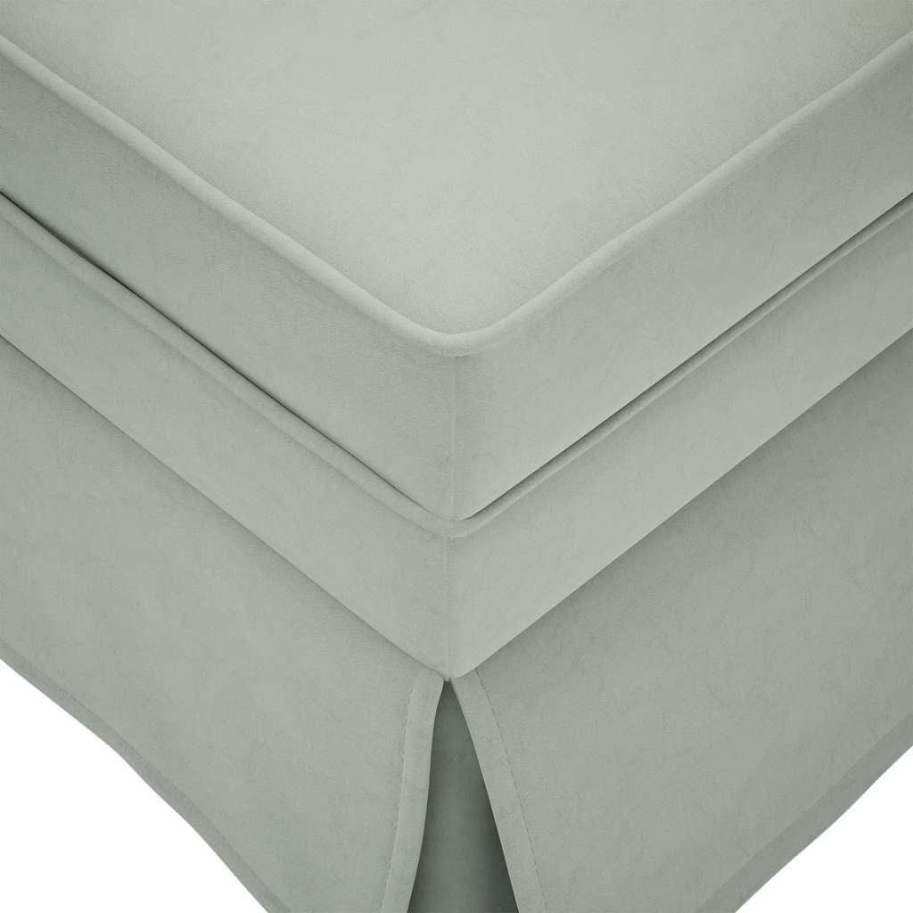 Chaiselongue mit Nackenrolle und Rechter Armlehne Blau Samt