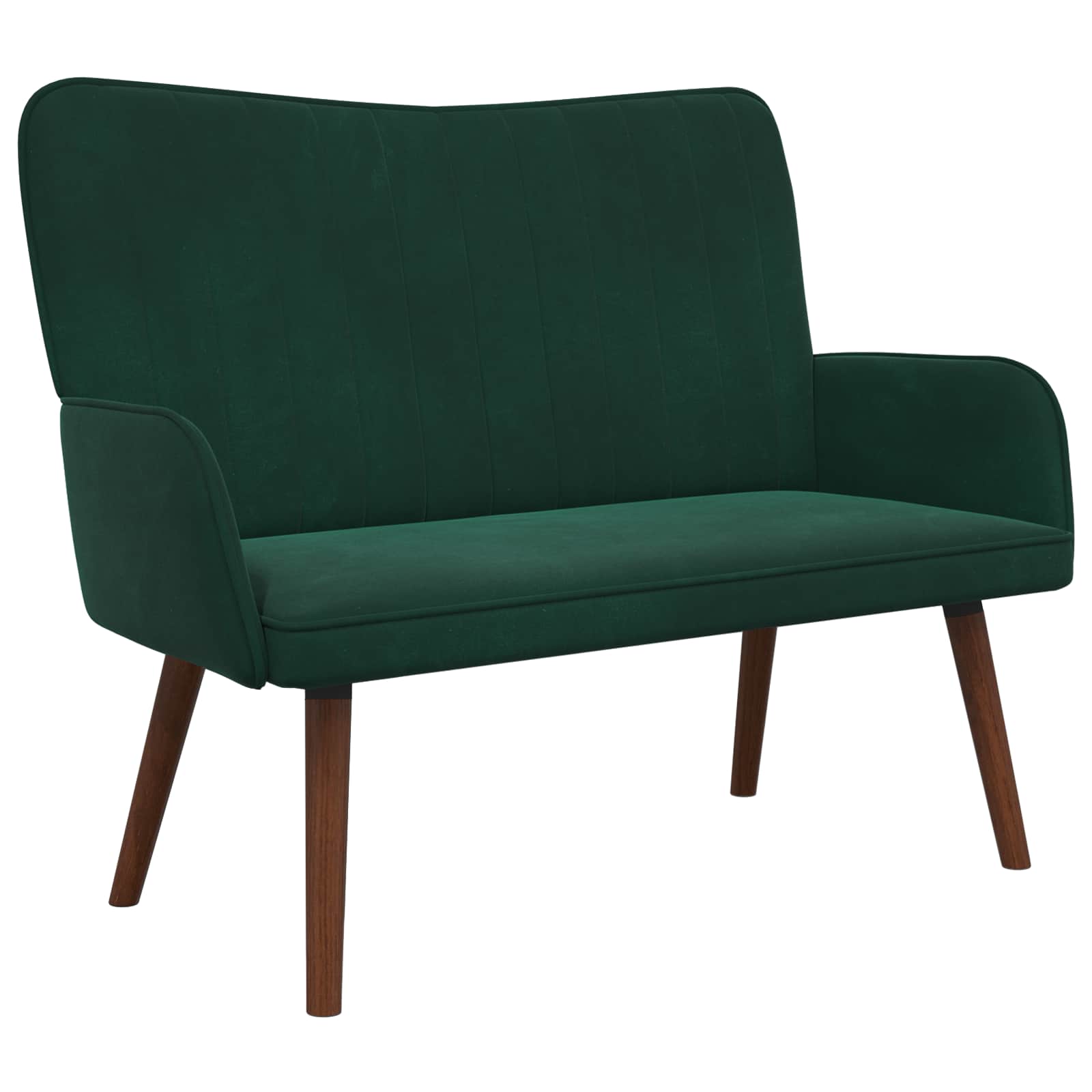 2-Sitzer Sofa Hellgrau 115 x 61 x 87 cm Samt (V)