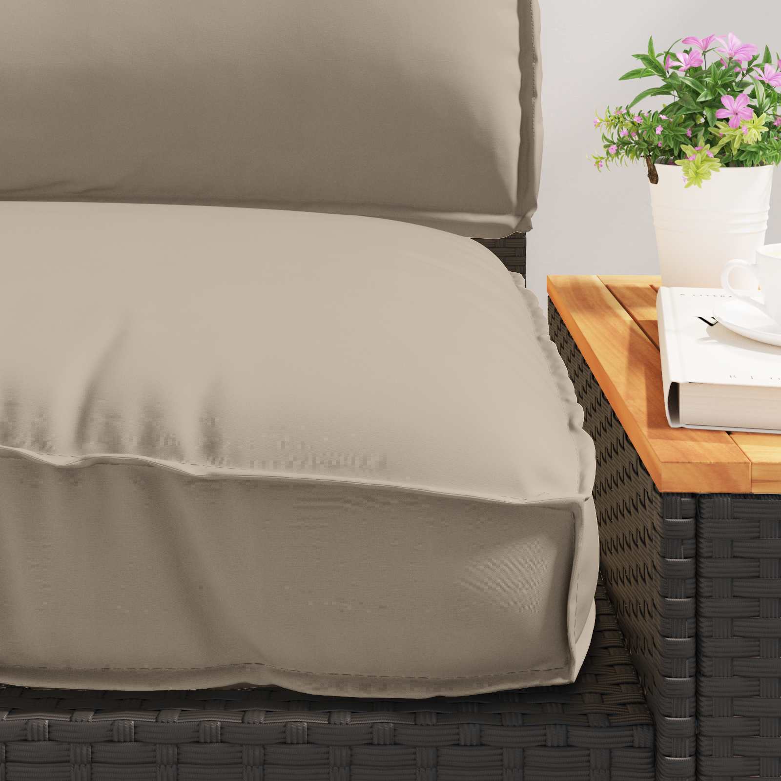 Palettenkissenset 2 pcs Anthrazit Oxford-Stoff