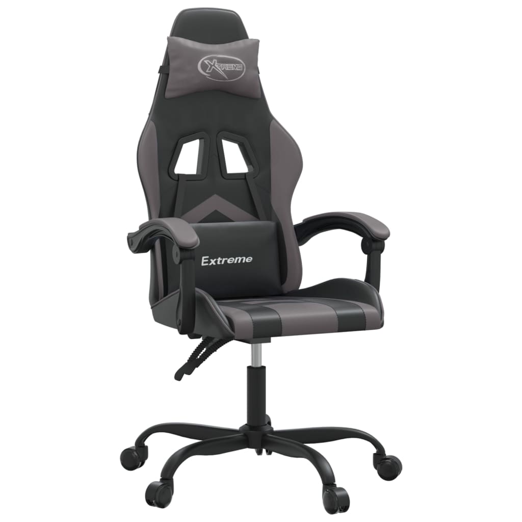 Gaming-Stuhl Drehbar Schwarz und Rot Kunstleder
