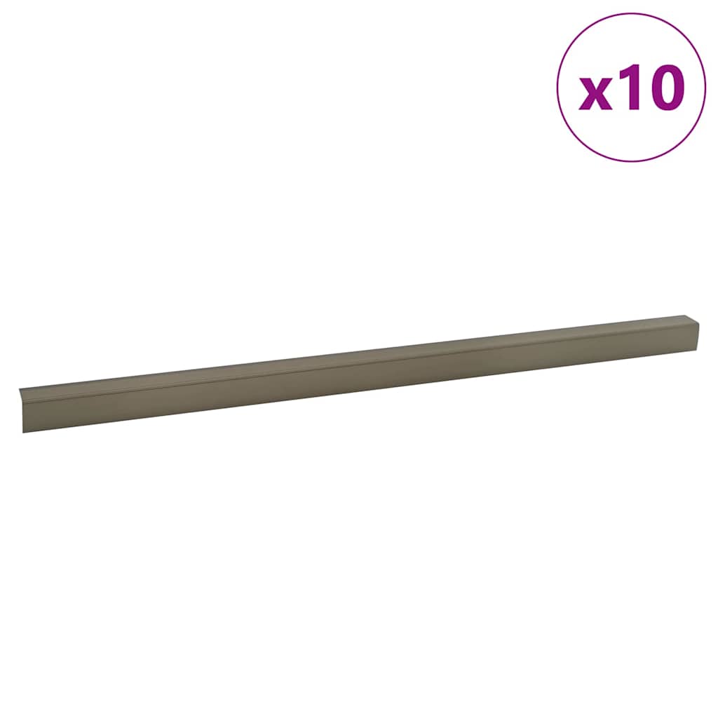 Treppenkantenprofile in L-Form 15 Stk. Aluminium 90 cm Silbern