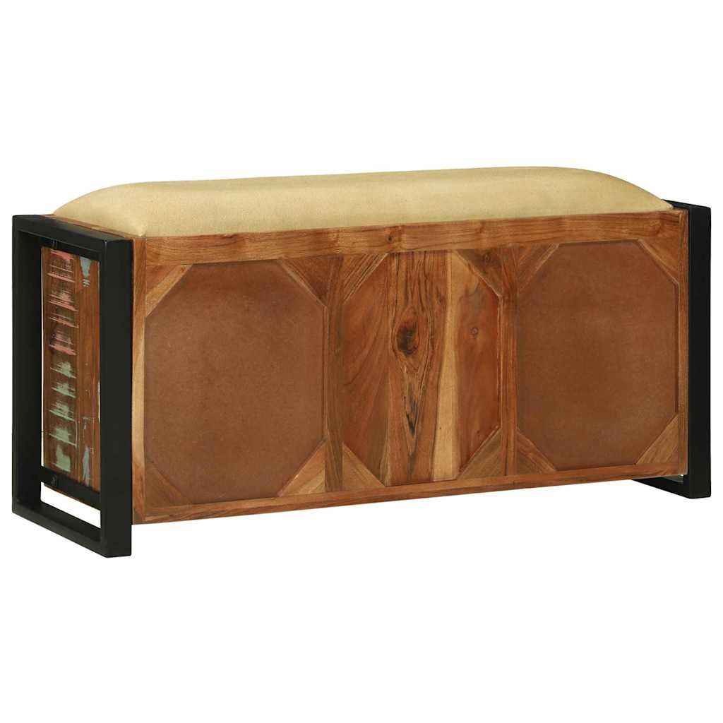 Bank Schrank Braun 100 x 35 x 50 cm Massivholz Mango