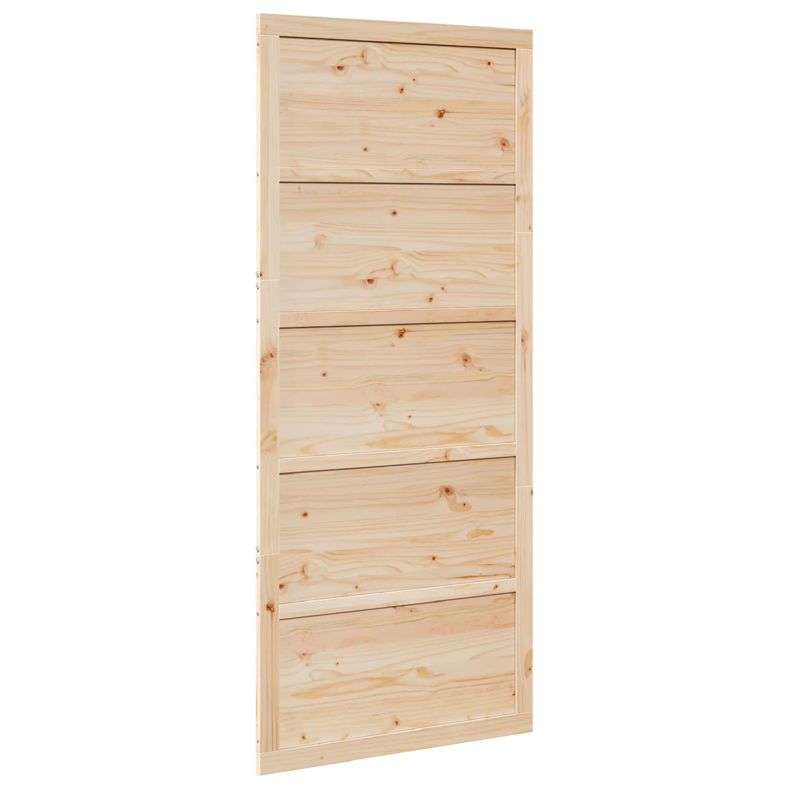 Scheunentür Natur 100 x 2,5 x 208 cm Massives Kiefernholz