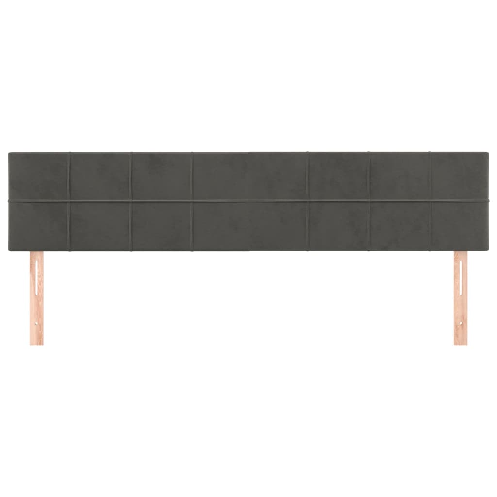 Kopfteil Hellgrau 80x5x118/128 cm Samt