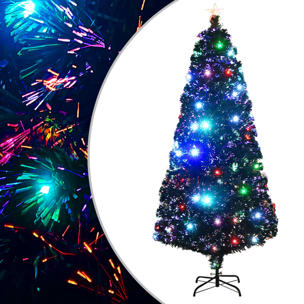 Vorbeleuchteter Weihnachtsbaum mit Ständer und LED 120 cm Glasfaser