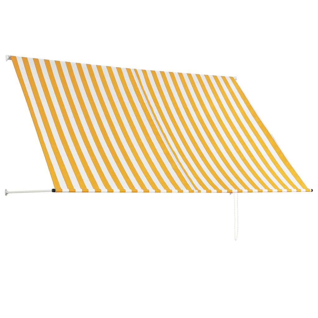 Einziehbare Markise 150×150 cm Blau und Weiß