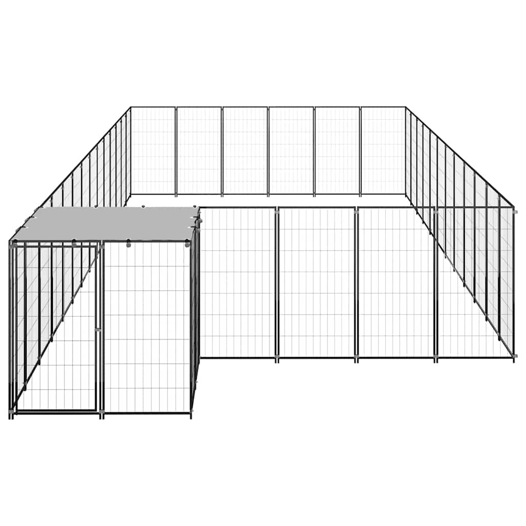 Hundezwinger Schwarz 4,84 m² Stahl