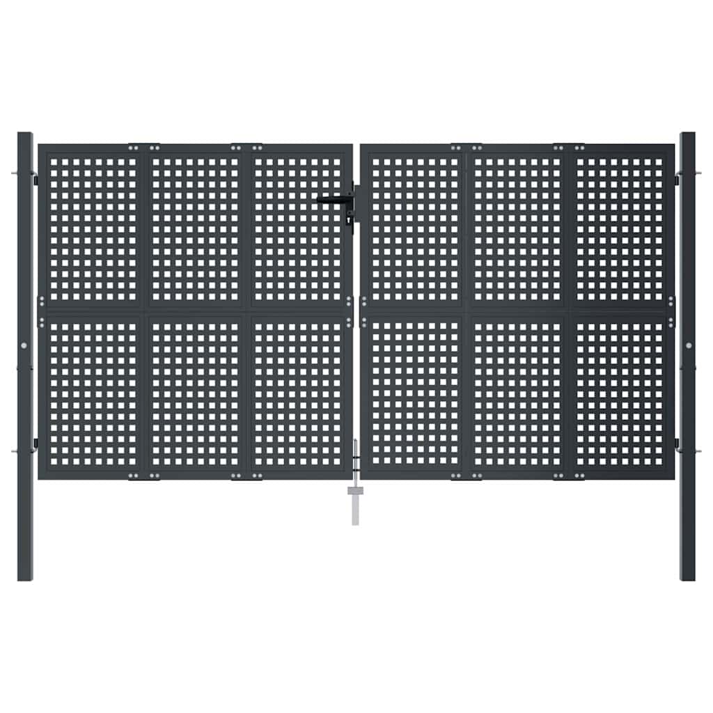 Gartentor Anthrazit 100x75 cm Stahl