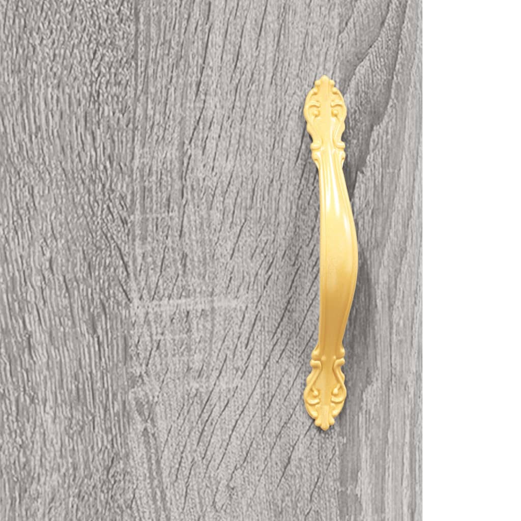 Highboard Betongrau 69,5x31x115 cm Holzwerkstoff