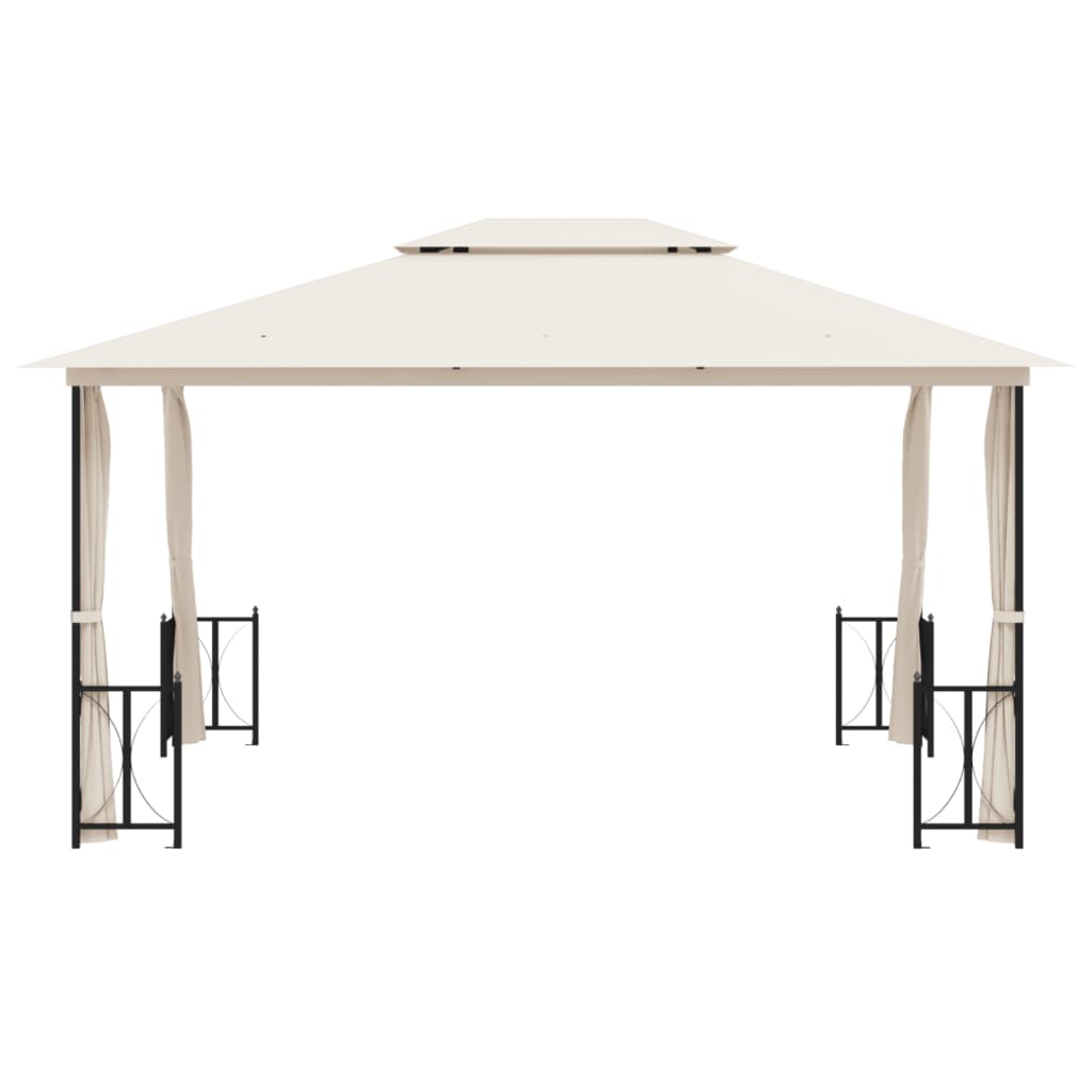 Pavillon mit Seitenwänden & Doppeldach 3x3 m Anthrazit