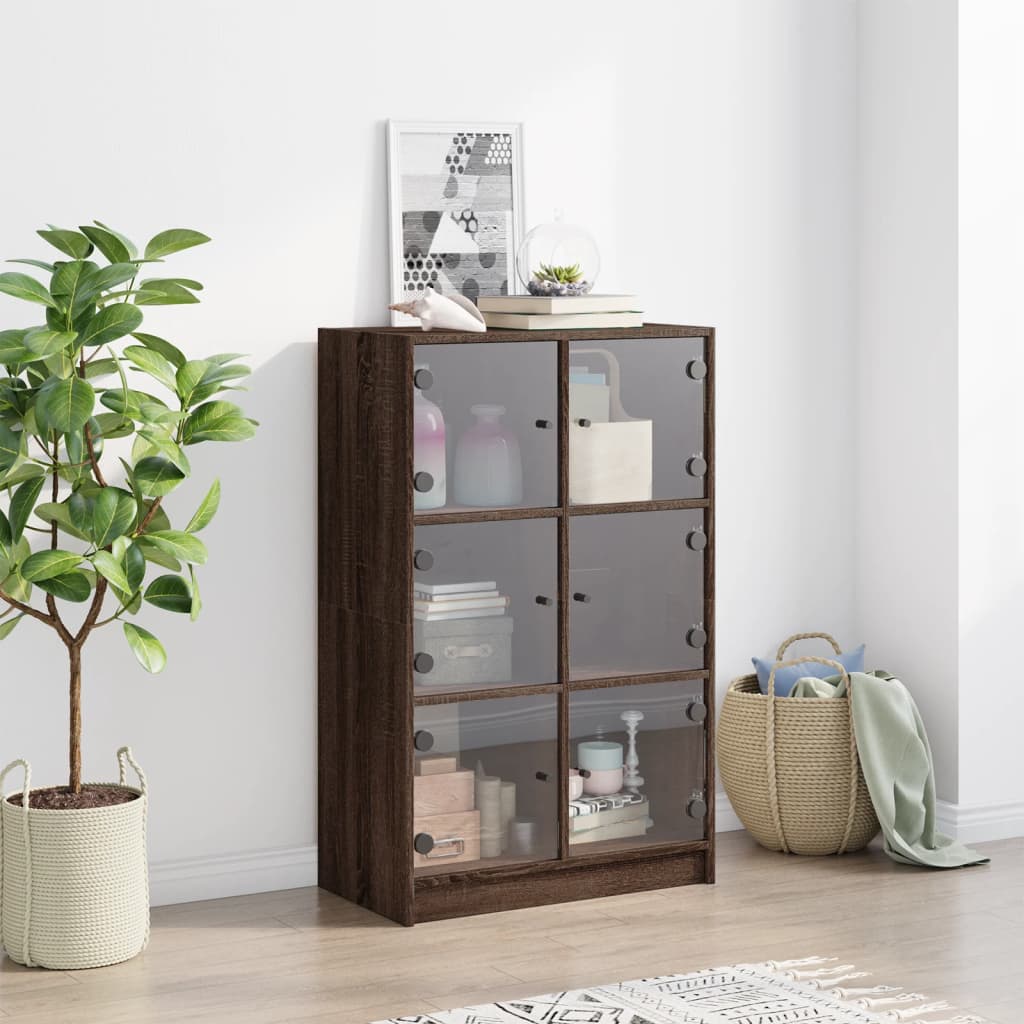 Bücherregal mit Türen Weiß 136x37x109 cm Holzwerkstoff
