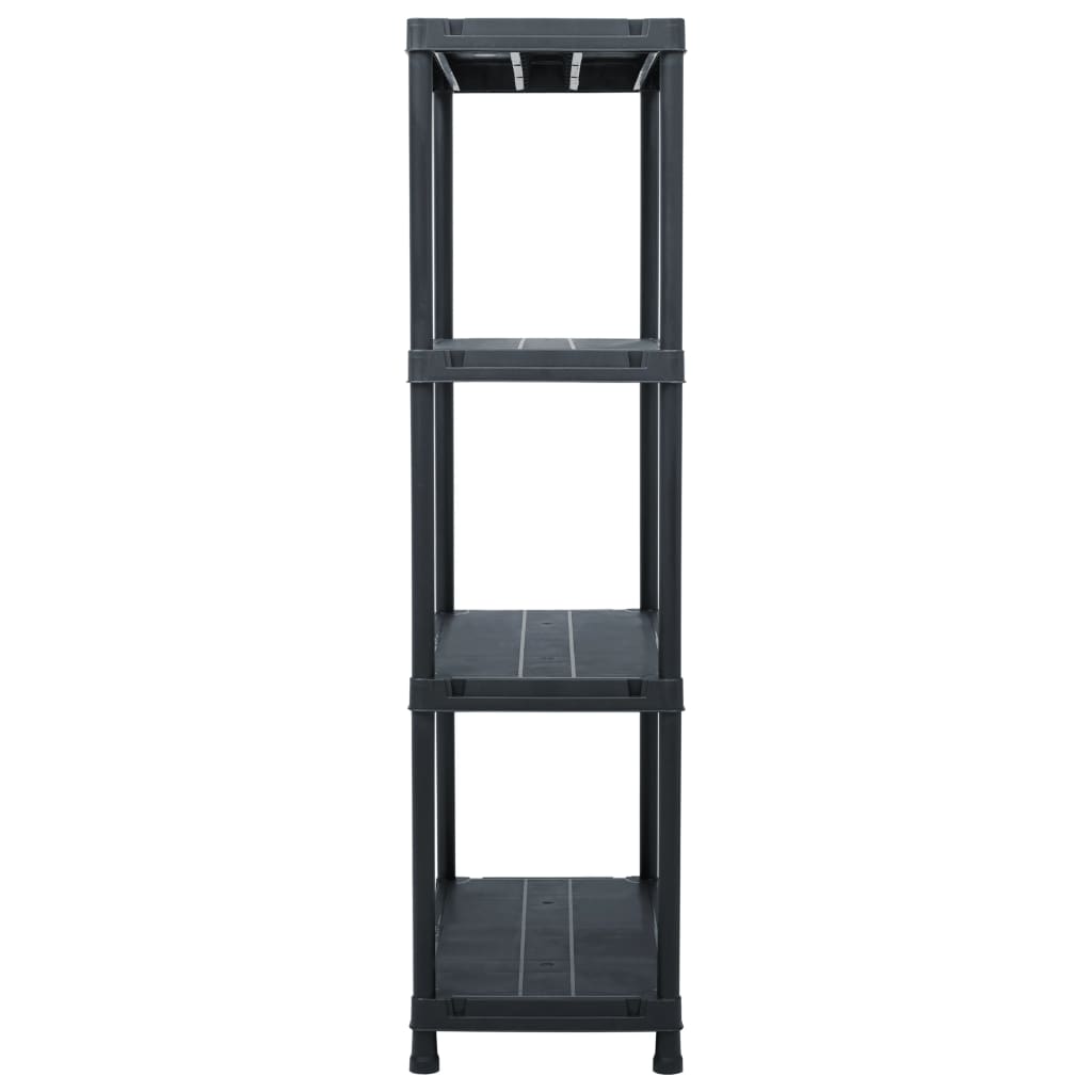 Lagerregale 2 Stk. Schwarz 60 x 30 x 138 cm Kunststoff