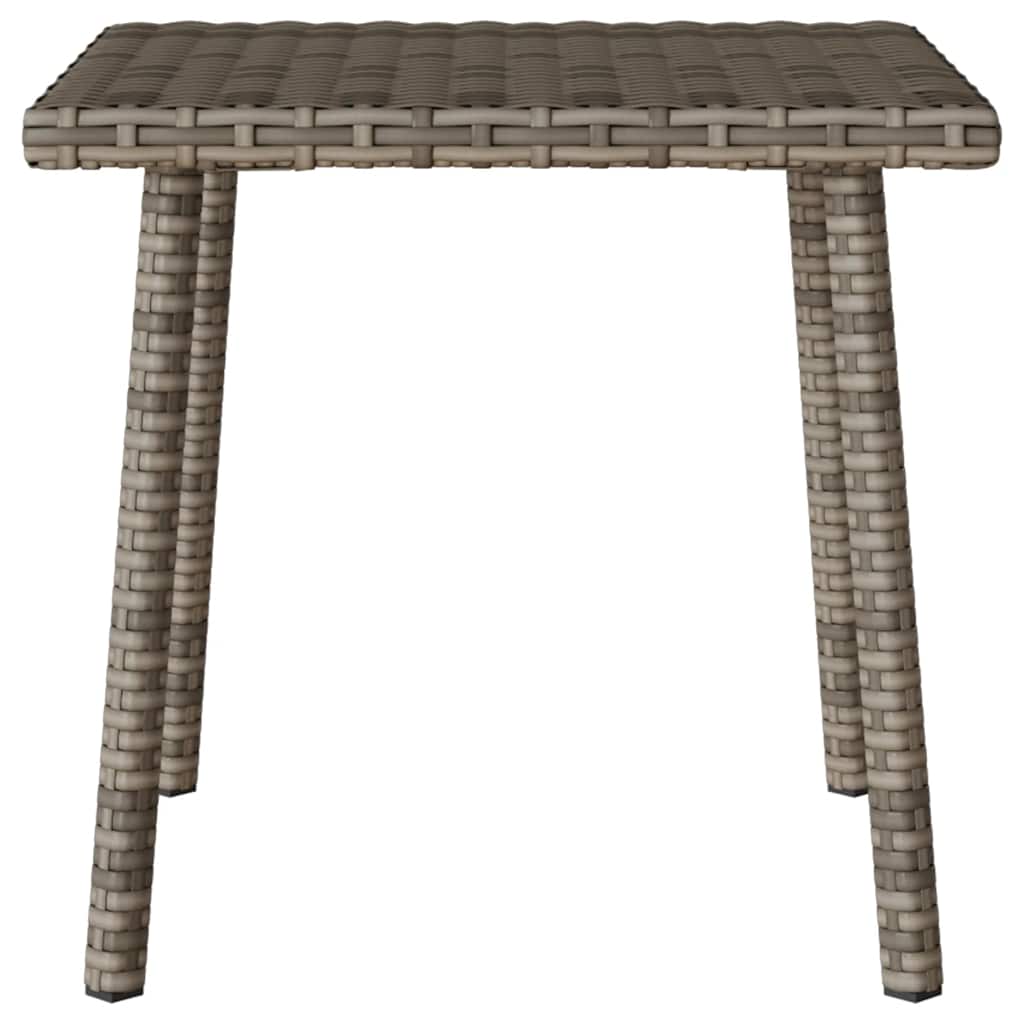 Garten-Couchtisch Rechteckig Schwarz 40x40x37 cm Poly Rattan
