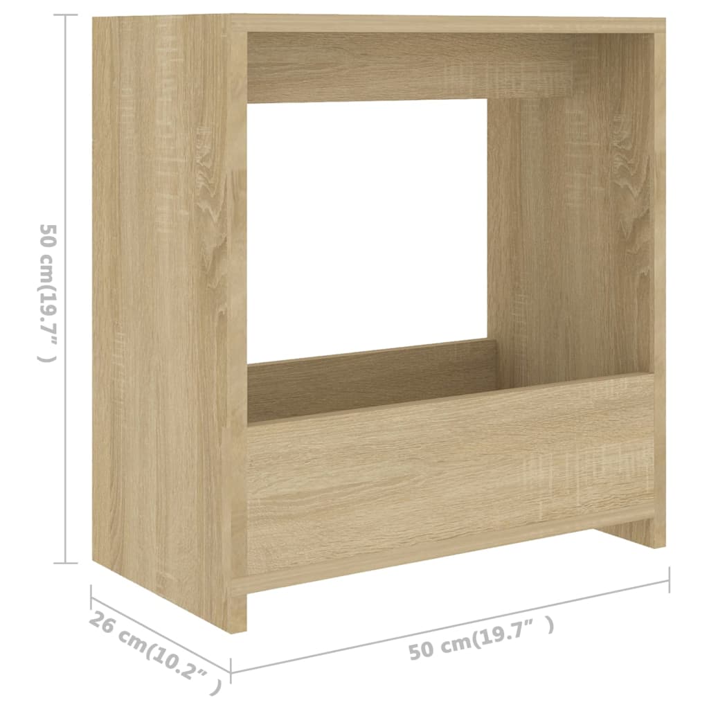 Beistelltisch Weiß 50x26x50 cm Holzwerkstoff