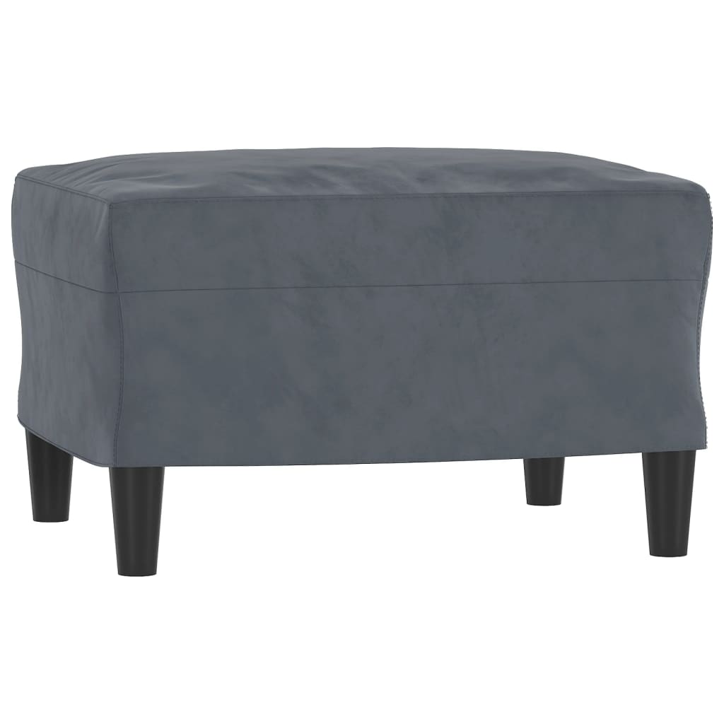 3-Sitzer-Sofa mit Hocker Rosa 180 cm Samt