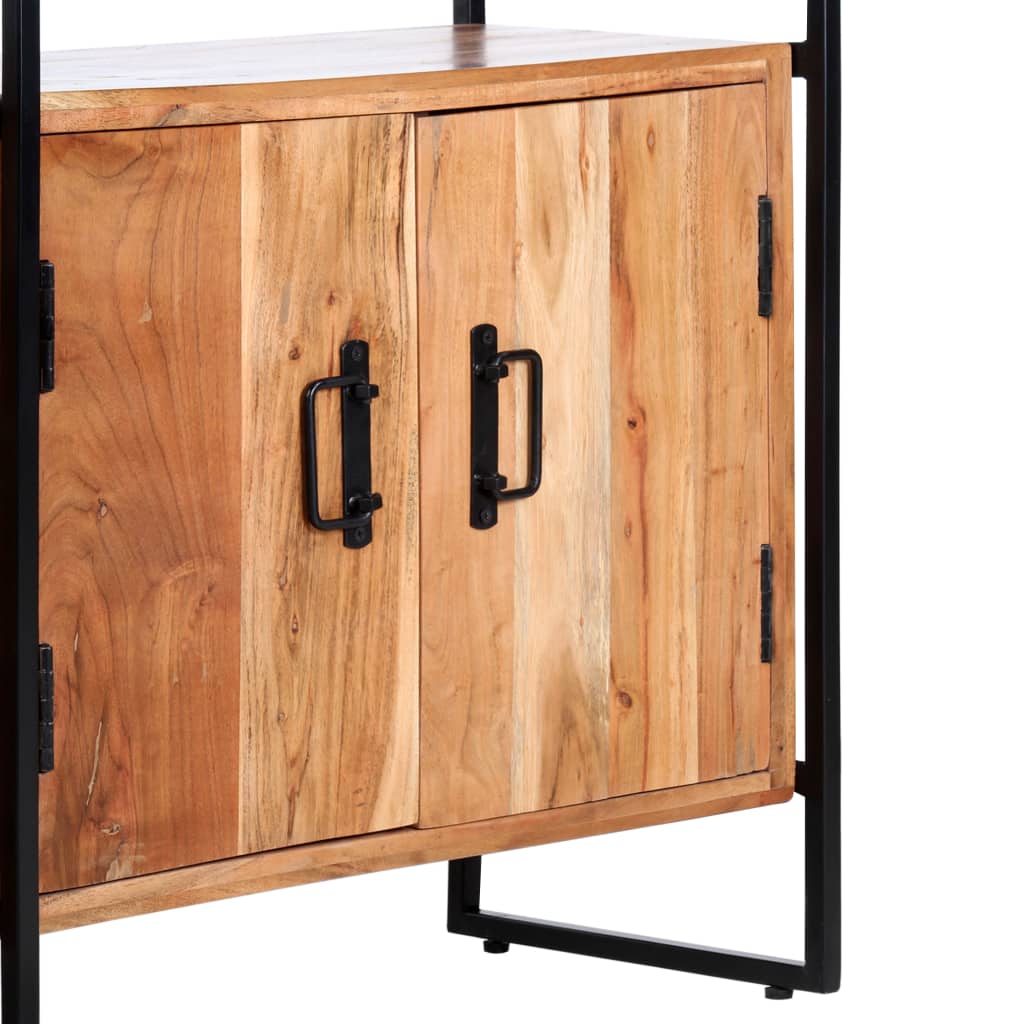 Bücherregal 4 Ebenen 80x30x180 cm Altholz Massiv