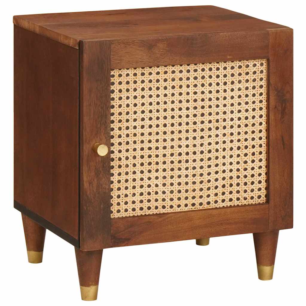 Nachttisch Braun 40 x 33,5 x 46 cm Massivholz Akazie