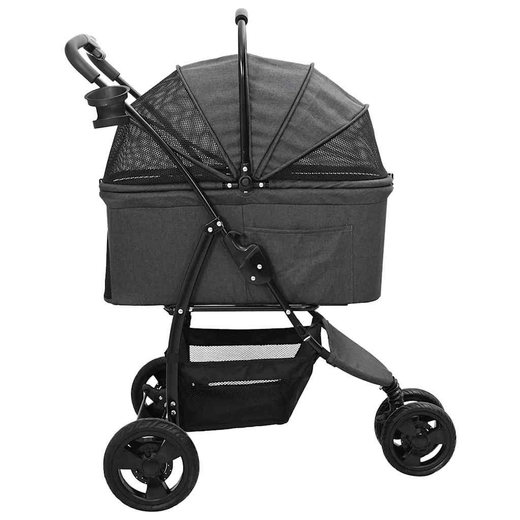 Faltbarer Haustierwagen Rosa 81 x 47 x 99 cm Polyester