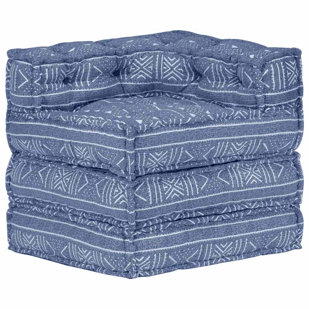 2-Sitzer Modularer Pouf Patchwork Stoff