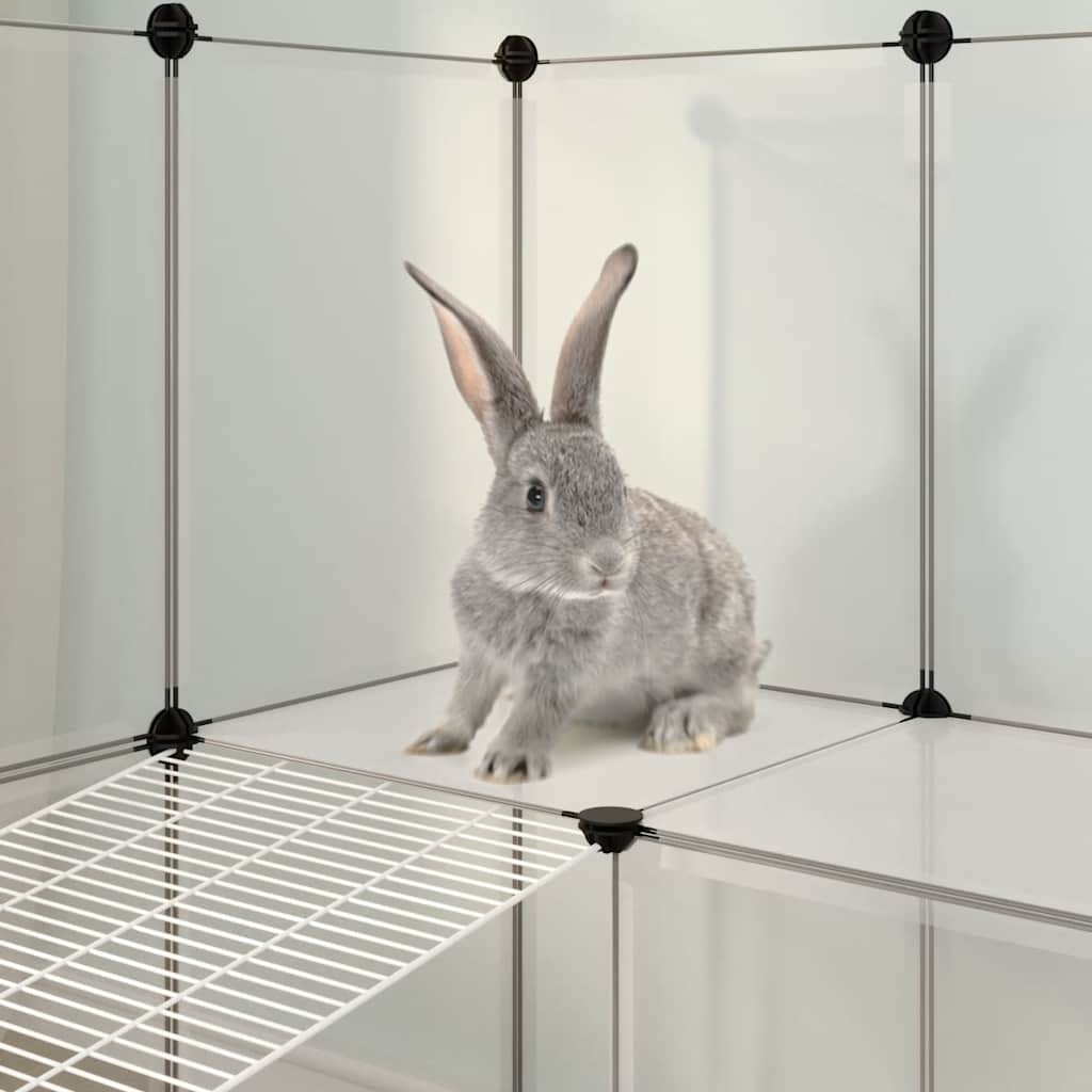 Kleintierkäfig Schwarz 143x107x93 cm PP und Stahl