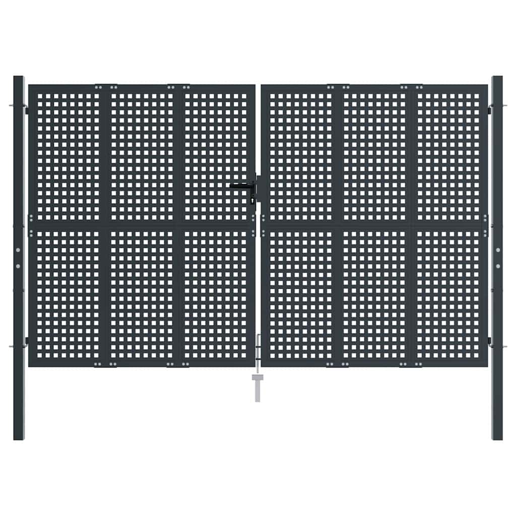 Gartentor Anthrazit 100x75 cm Stahl