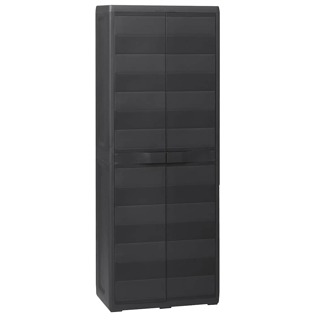 Gartenschrank mit 4 Böden Schwarz