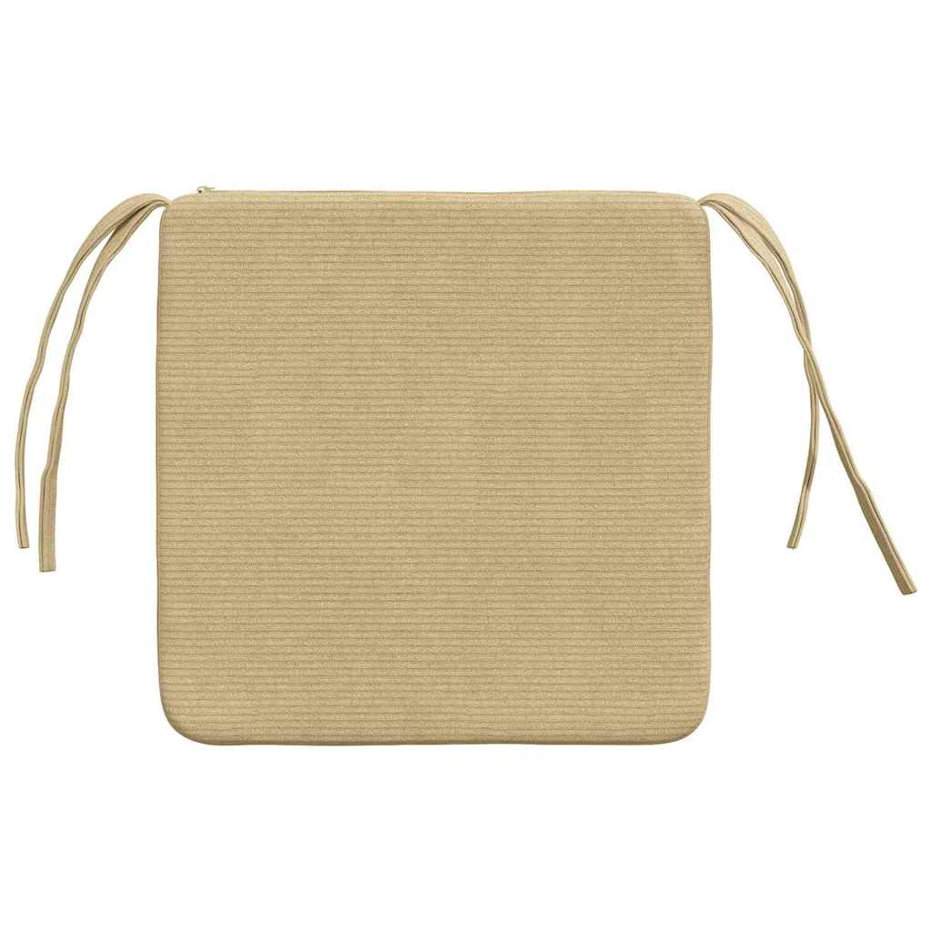 Sitzkissen 4 pcs Hellgrau 40 x 40 x 3 cm Cordstoff